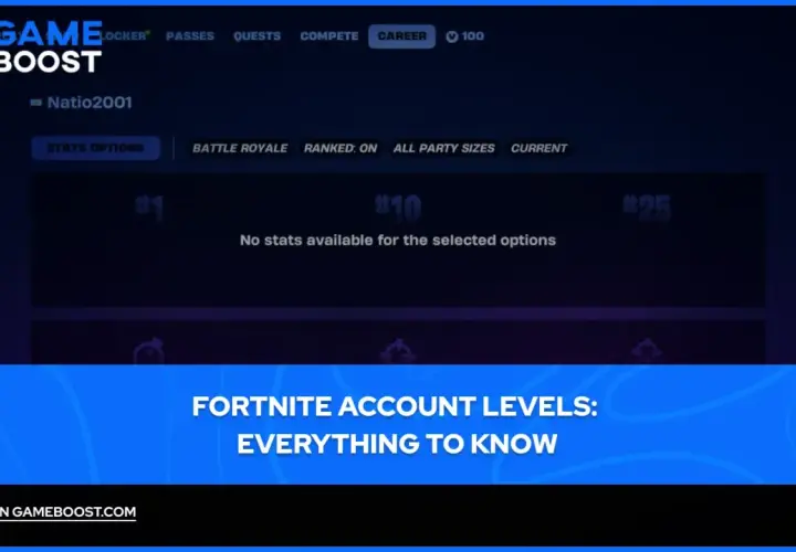 Poziom konta Fortnite, statystyki gracza Natio2001. Brak danych dla wybranych opcji.