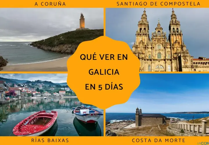 Planifica qué ver en Galicia en 5 días: Torre de Hércules, Catedral de Santiago, Rías Baixas y Costa da Morte.