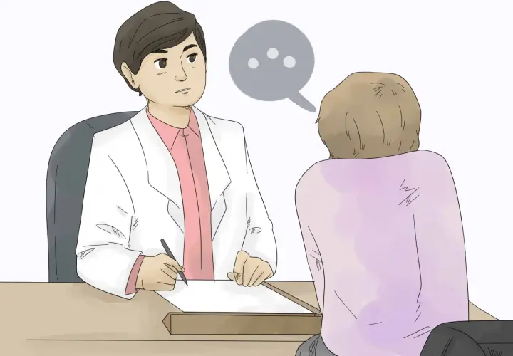 Medico ascolta paziente. Conversazione su come capire se un figlio è gay.