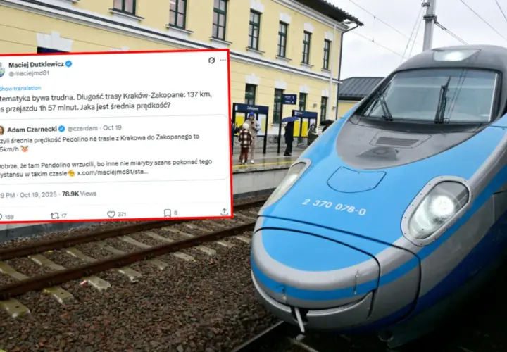 Pendolino do Krakowa jedzie 1h 57 min. Długość trasy 137 km. Średnia prędkość to 55km/h.