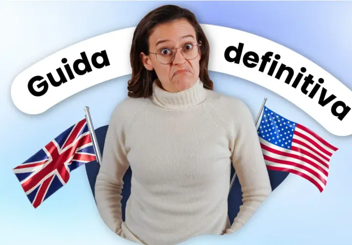 Guida definitiva per imparare i numeri in inglese, con bandiere UK e USA.