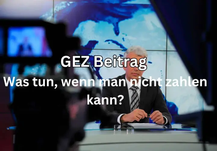 Nachrichtensprecher erklärt, was tun, wenn man nicht zahlen kann. GEZ-Beitrag.