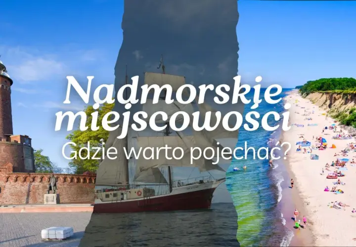 Nadmorskie miejscowości zachodniopomorskie: latarnia morska, żaglowiec i plaża pełna ludzi. Gdzie warto pojechać?