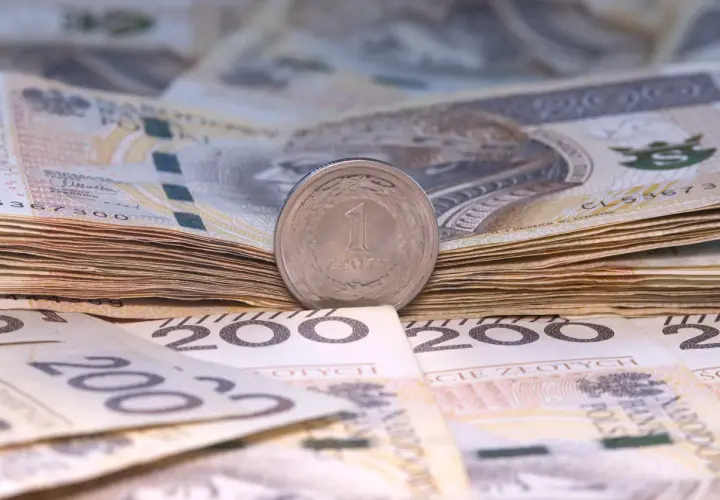 Złotówki i moneta symbolizują, kto finansuje kampanie wyborcze kandydatów startujących na urząd prezydenta w 2026 roku.