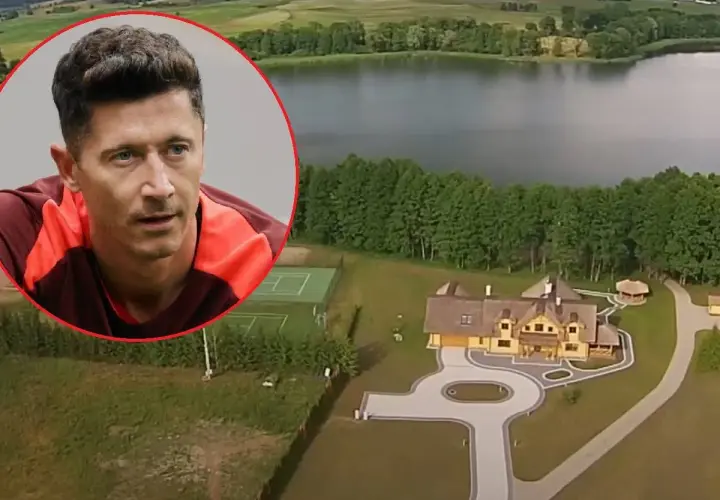 Robert Lewandowski i jego imponujący majątek: luksusowa posiadłość nad jeziorem z kortem tenisowym.