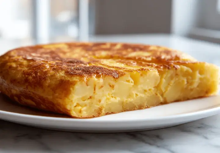 Złocista tortilla z airfryer, puszysta w środku, z chrupiącą skórką. Idealna na szybki posiłek.