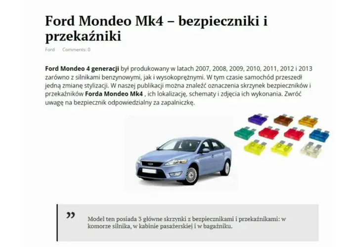 Gdzie są bezpieczniki Ford Mondeo MK4? Odkryj ukryte sekrety!