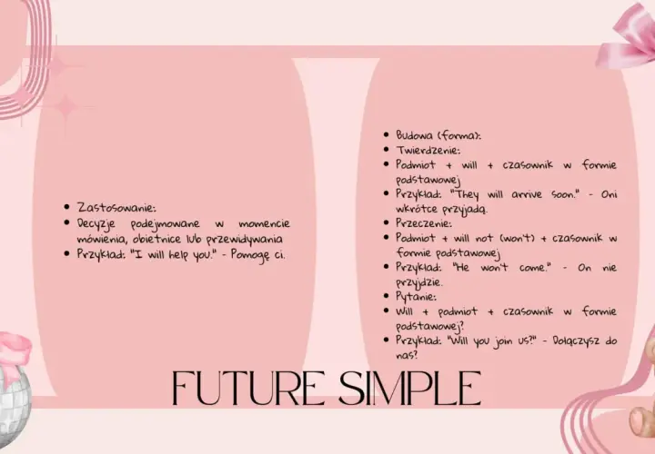 Notatki o Future Simple: budowa, zastosowanie i przykłady. To simply the best tłumaczenie zasad gramatyki angielskiej.
