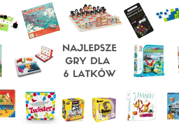 Kolekcja gier dla dzieci 6 lat: sushi, kotki, labirynt, dinozaury, Scotland Yard Junior i inne.