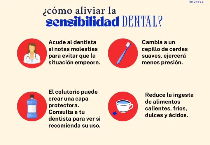 Consejos para aliviar la sensibilidad dental: visita al dentista, usa cepillo suave, colutorio y evita alimentos extremos. ¡Adiós a la dentera o tiricia!