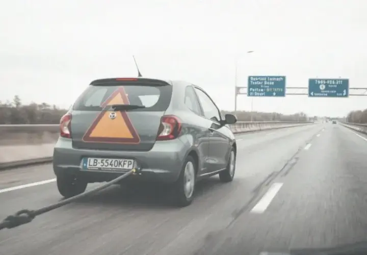 Jakie światła ma mieć pojazd holowany, aby uniknąć niebezpieczeństw?