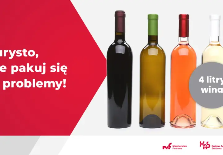 Turysto, nie pakuj się w problemy! Dowiedz się, ile można przewieźć alkoholu w samolocie. Na zdjęciu 4 litry wina.