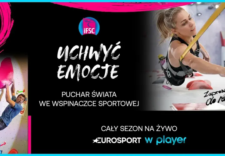 Emocje na Pucharze Świata we wspinaczce sportowej. Zobacz cały sezon na żywo w Eurosporcie i Playerze.