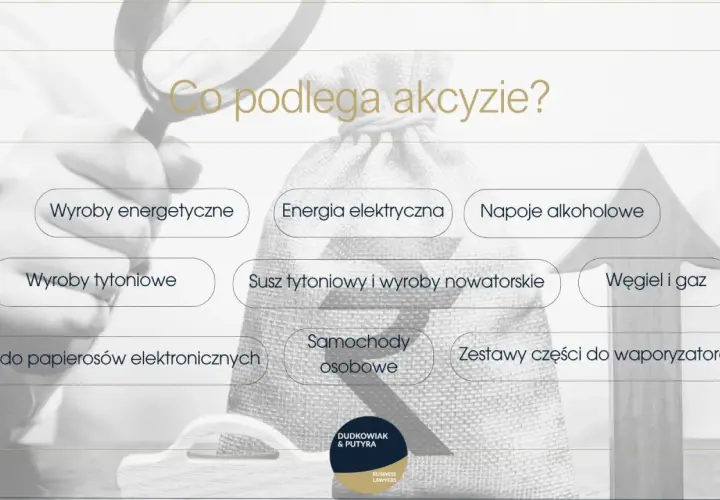 Węgiel i gaz, energia elektryczna, napoje alkoholowe, wyroby tytoniowe i inne produkty podlegają akcyzie.