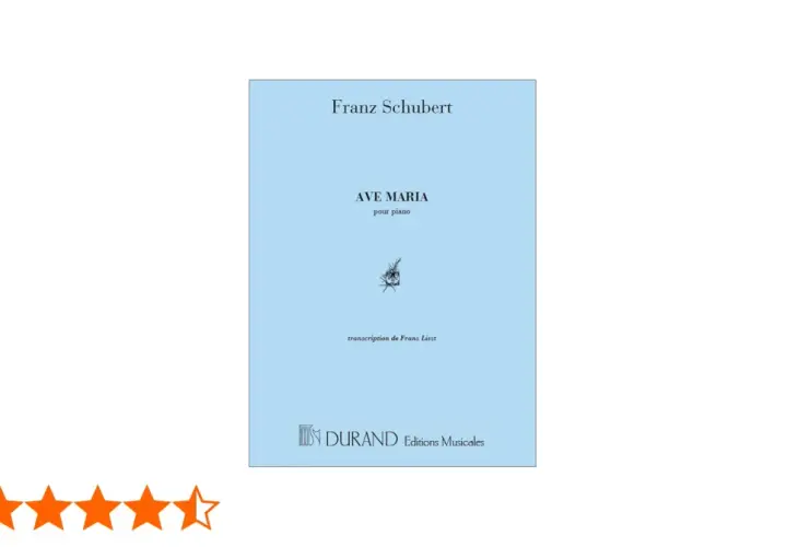 Okładka nut "Ave Maria" Franza Schuberta, transkrypcja Franza Liszta.