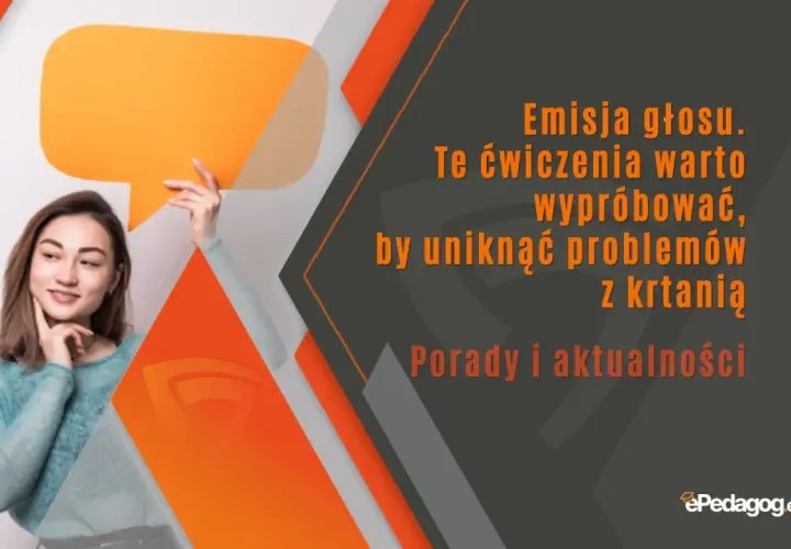 Kobieta z dymkiem myśli, ćwiczenia emisji głosu i nauka oddychania dla zdrowia krtani. Porady i aktualności.