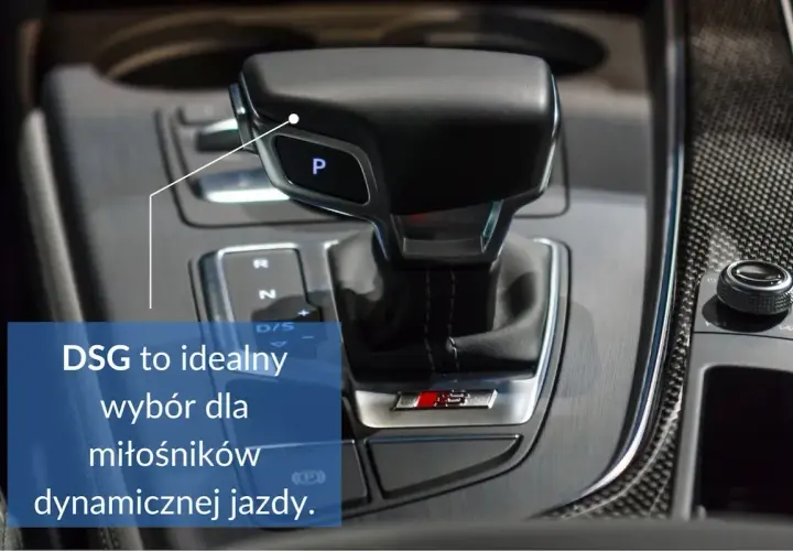 DSG to idealny wybór dla miłośników dynamicznej jazdy. Ta automatyczna skrzynia biegów zapewnia płynne zmiany przełożeń.