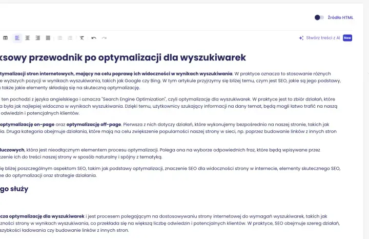 Kompleksowy przewodnik po optymalizacji dla wyszukiwarek, wyjaśniający co to jest SEO i jak działa. Analiza słów kluczowych i meta opis.