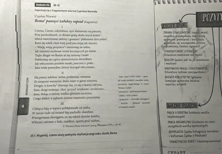 Bema pamięci żałobny rapsod: Norwid Odkryj sekrety wizji Bema