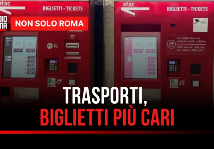 Macchine automatiche per l'acquisto di biglietti a Roma. I trasporti diventano più cari.