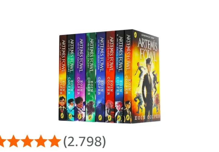 Die komplette Artemis Fowl Reihenfolge von Eoin Colfer, eine bunte Buchreihe mit fantastischen Abenteuern.