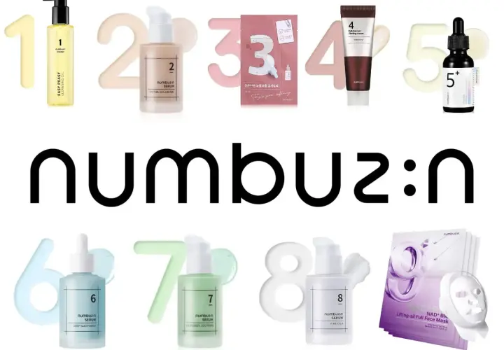 Zestaw produktów do pielęgnacji skóry numbuzin, w tym maska do twarzy numbuzin no 9.