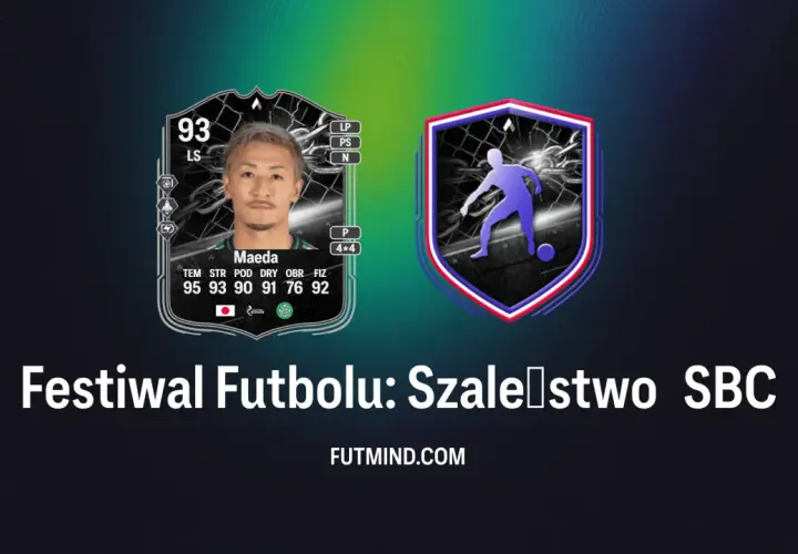 Karta TOTS Serie A z zawodnikiem Maeda, 93 OVR. Obok niej symbol festiwalu futbolu.