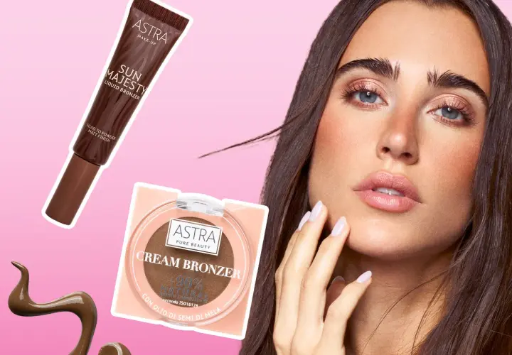 Bronzer cos'è? Astra offre un bronzer liquido e in crema per un look solare naturale.