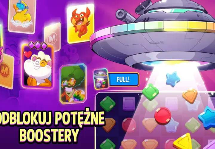 UFO zrzuca bonusy, a karty postaci z gry Match Masters kuszą. Odkryj darmowe linki i potężne boostery!