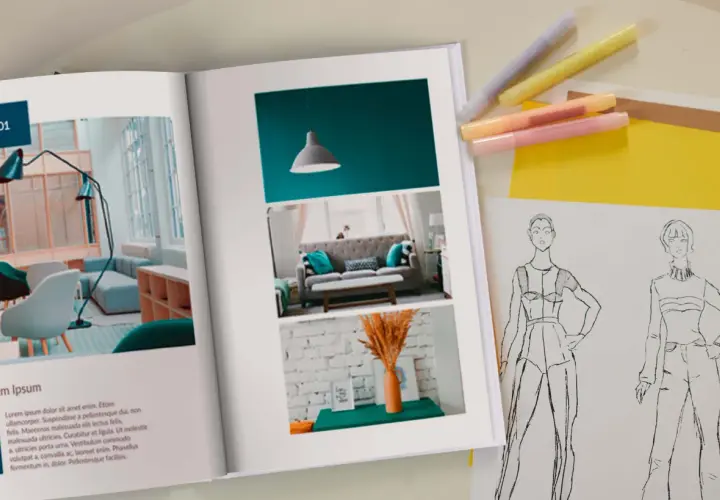 Kreatywne studia architektura wnętrz: inspirujące projekty wnętrz i szkice modowe.