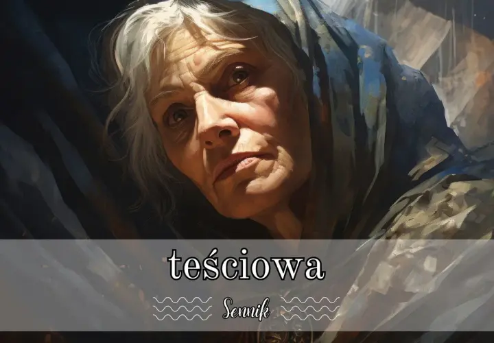 Portret starszej kobiety w chustce, przypominającej sen o byłej teściowej.
