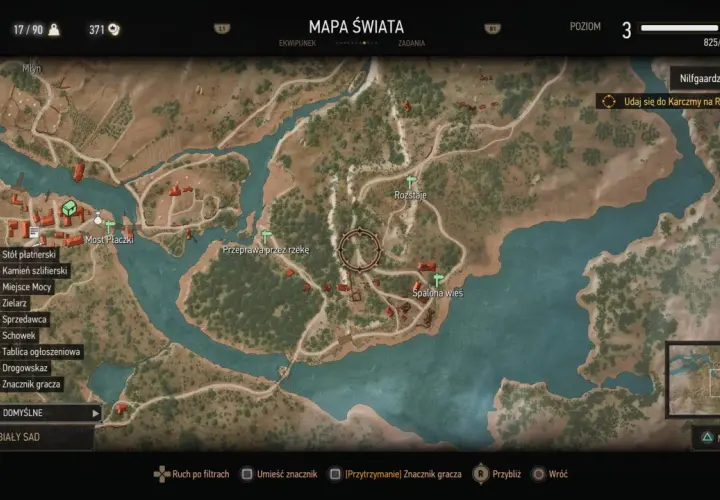 Wiedźmin 3 - Pełna mapa świata i lokacji