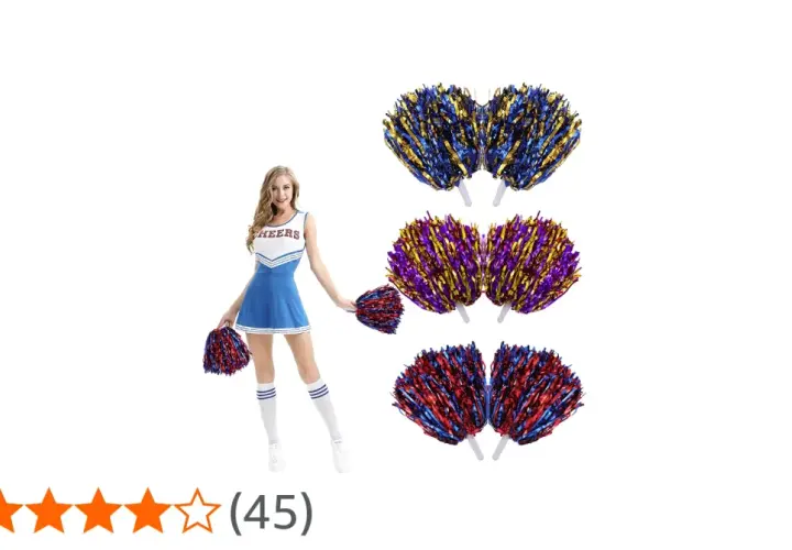 Cheerleader con pon pon colorati, perfetti per imparare come fare i pon pon e animare ogni evento!