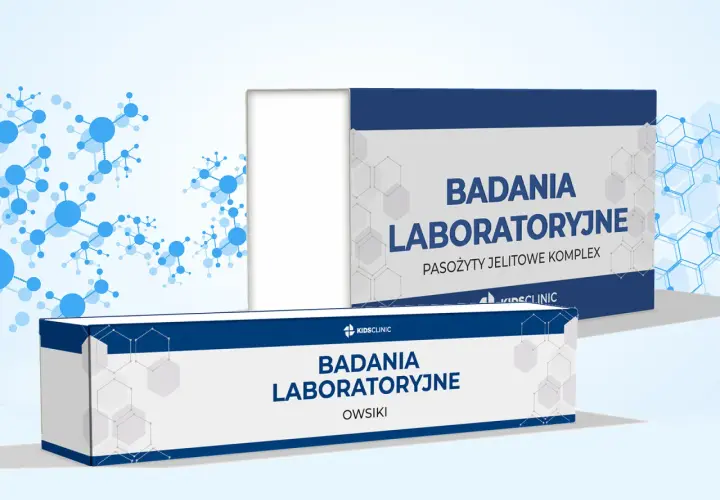 Zestaw do domowego testu na pasożyty jelitowe i owsiki. Badania laboratoryjne dla dzieci.
