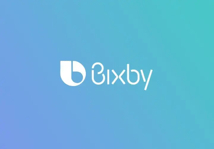 Logo Bixby na tle gradientowym. Bixby Vision pomaga odkrywać świat.