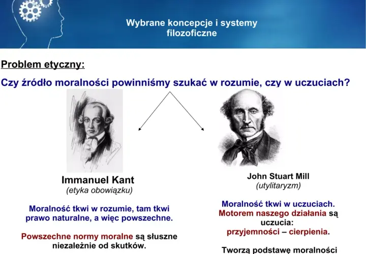 John Stuart Mill, twórca utylitaryzmu, uważał, że moralność opiera się na uczuciach przyjemności i cierpienia.