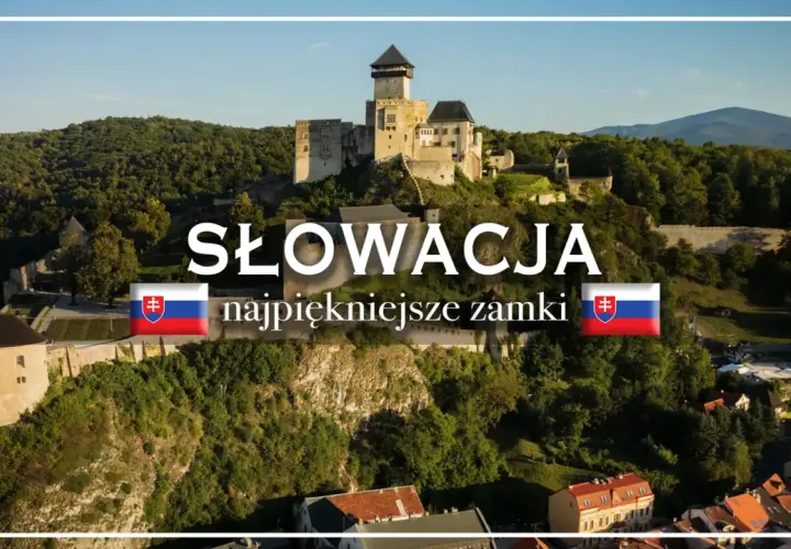 Słowacja: Trenczyński zamek, majestatyczna twierdza na skale, góruje nad miastem.