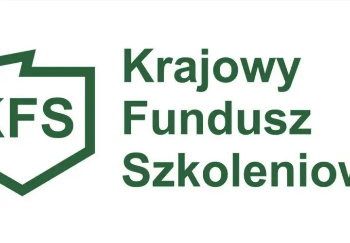 Logo KFS - Krajowy Fundusz Szkoleniowy. Możliwe dofinansowanie na kurs operatora koparki.