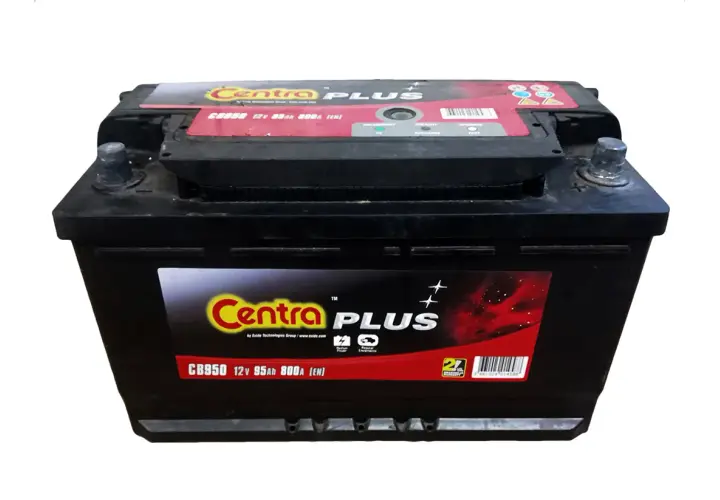 Akumulator Centra PLUS CB950 12V 95Ah 800A. Dobra cena na złomie za ten model.