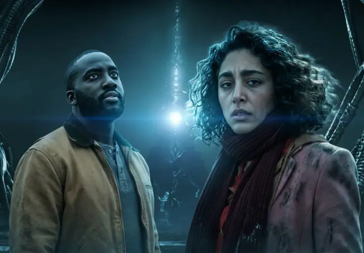 Deux survivants face à une structure extraterrestre menaçante. L'invasion saison 4 est imminente.