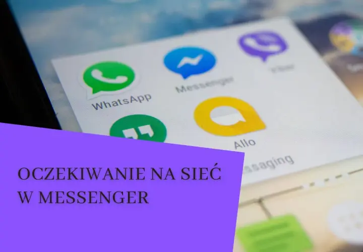 Ikony aplikacji na telefonie, w tym Messenger. Brak odpowiedzi na Messengerze może oznaczać problemy z siecią lub brak aktywności użytkownika.