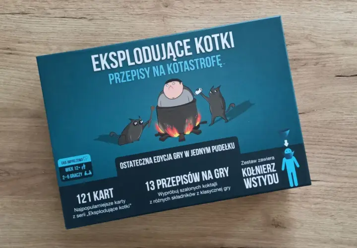 Eksplodujące kotki przepisy na kotastrofę – gra imprezowa z kotami gotującymi w kotle. Ostateczna edycja w jednym pudełku.