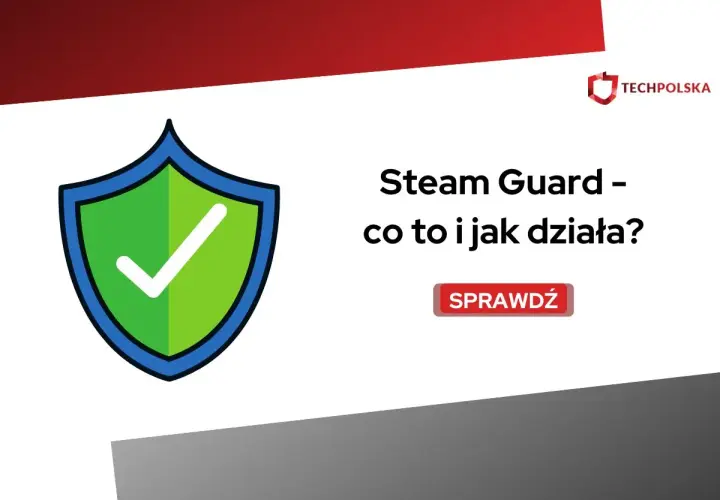 Grafika z tarczą i zaznaczeniem, wyjaśniająca jak zrobić Steam Guard. Sprawdź, jak zabezpieczyć konto!