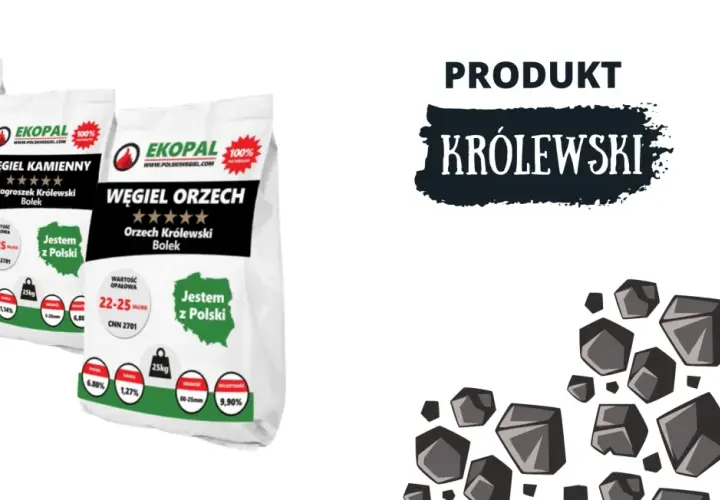 Worki z ekogroszkiem "Król" - tani ekogroszek z dostawą. Wysokiej jakości węgiel kamienny i orzech.