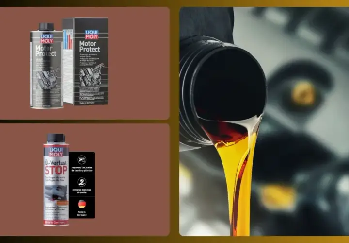 Aditivos para aceite de motor: opiniones sobre Motor Protect y Öl-Verlust STOP de Liqui Moly. Aceite fluyendo.