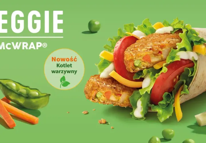McWrap Veggie z kotletem warzywnym. Zastanawiasz się, ile kcal ma wege wrap z Mc?