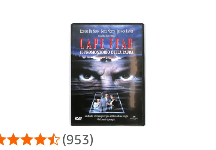 Copertina DVD "Cape Fear - Il promontorio della paura". Recensione del film con De Niro e Nolte, un thriller da non perdere.