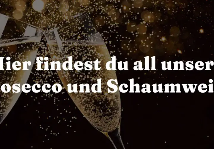 Zwei Gläser Prosecco stoßen an, umgeben von funkelnden Lichtern. Ein Gruß aus dem Prosecco-Gebiet Italiens.