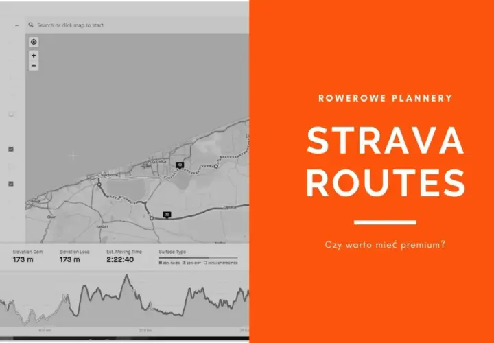 Planowanie tras rowerowych na Strava Routes. Zobacz szczegóły dystansu, przewyższeń i czasu przejazdu.