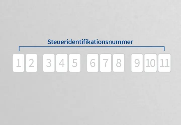 Die Steueridentifikationsnummer ist eine elfstellige Zahl. Sie ist nicht dasselbe wie die Steuernummer.